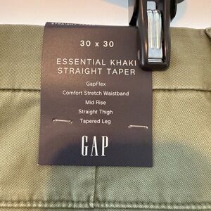 GAP Men's Olive Khaki Tapered Chinos
